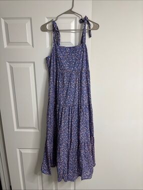 women's madewell floral ruched scoop neck maxi dress Ruched Scoopneck Midi Dress in Floral